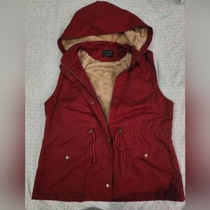 Love Tree Burgundy Hooded Vest